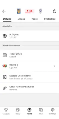 Resultados MX Soccer Results android App screenshot 13